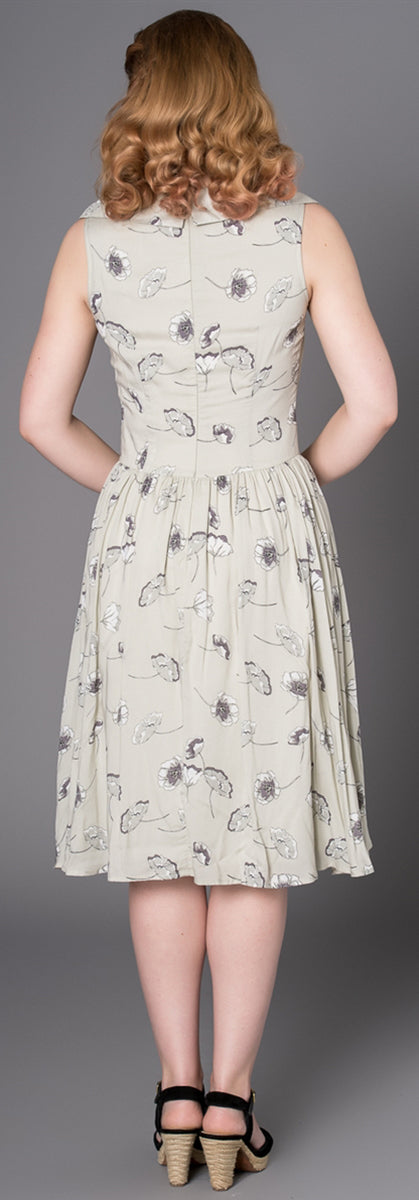 Sheen_MIJA_Vintage_Mohn_FLOWER_Buttoned_Floral_SWING_Dress_Kleid-3