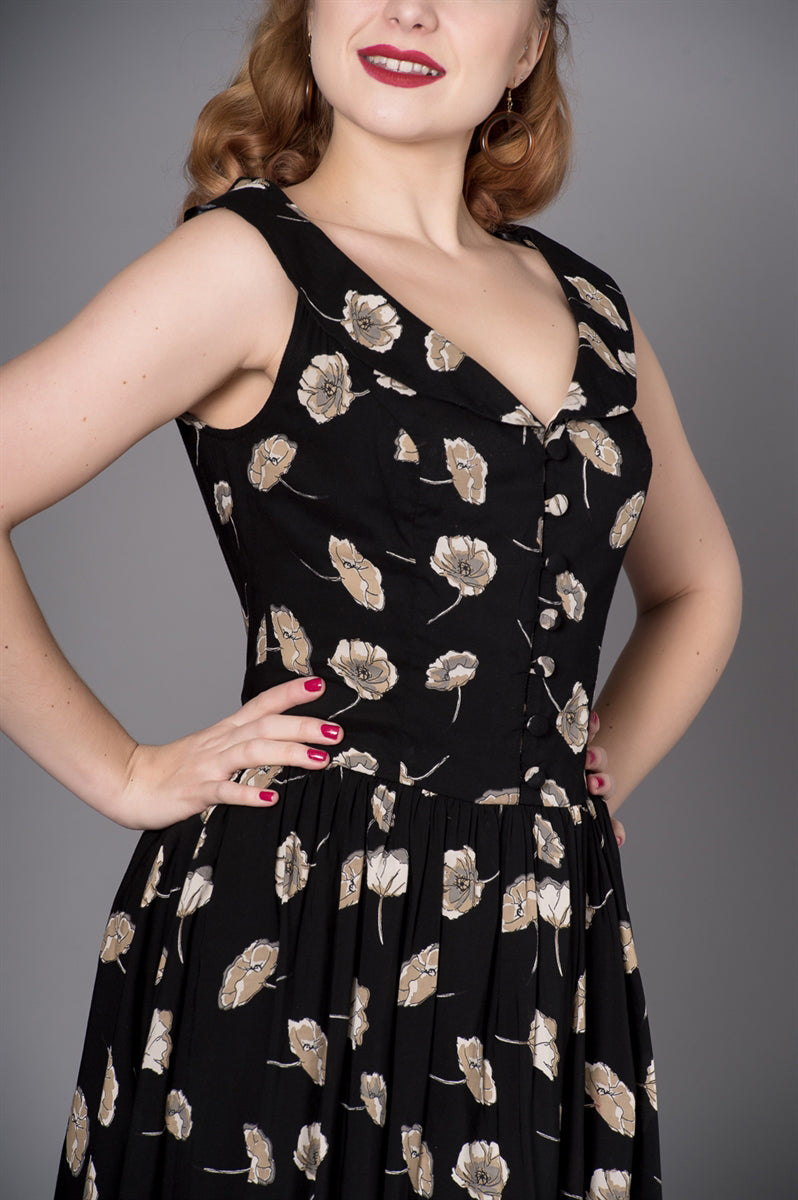 Sheen_MIJA_Vintage_Mohn_FLOWER_Floral_Buttoned_SWING_Dress_Kleid-24H5VPytVnn4xh