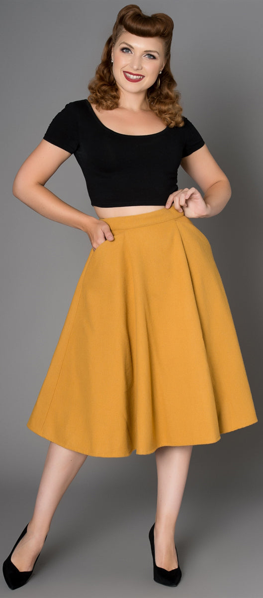 Sheen_ODETTE_Vintage_50s_SWING_SKIRT_Retro_TELLERROCK_Senfgelb-1