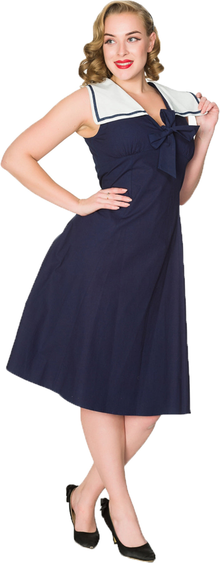 Sheen_PAM_Vintage_SAILOR_Matrosenkragen_Bow_SWING_DRESS_Kleid_Plus_Size_killer_kirscheMoqcPYlCO51OY