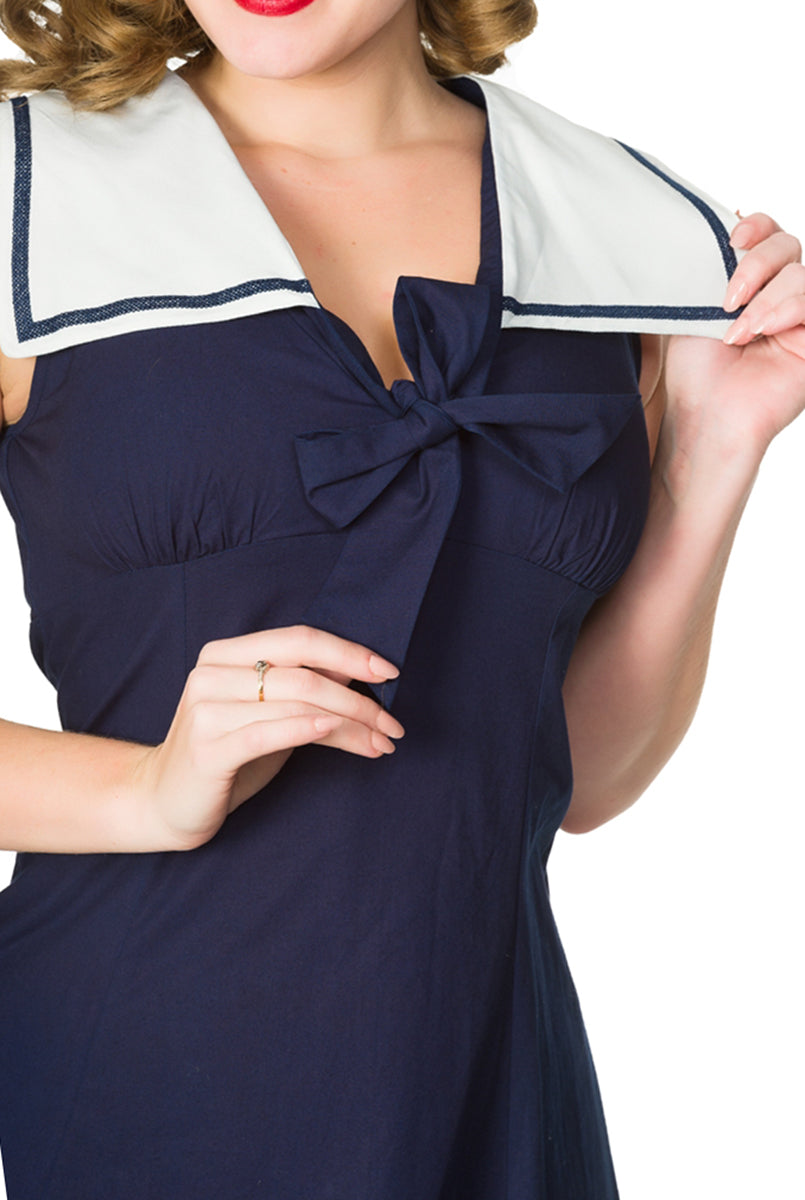 Sheen_PAM_Vintage_SAILOR_Matrosenkragen_Retro_Bow_SWING_DRESS_Kleid-2