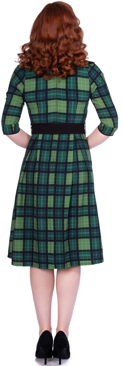 Sheen_RAAKEL_Vintage_TARTAN_Karo_COLLAR_Dreiviertelarm_SWING_Dress_Kleid-31IvO9zgBNPwil