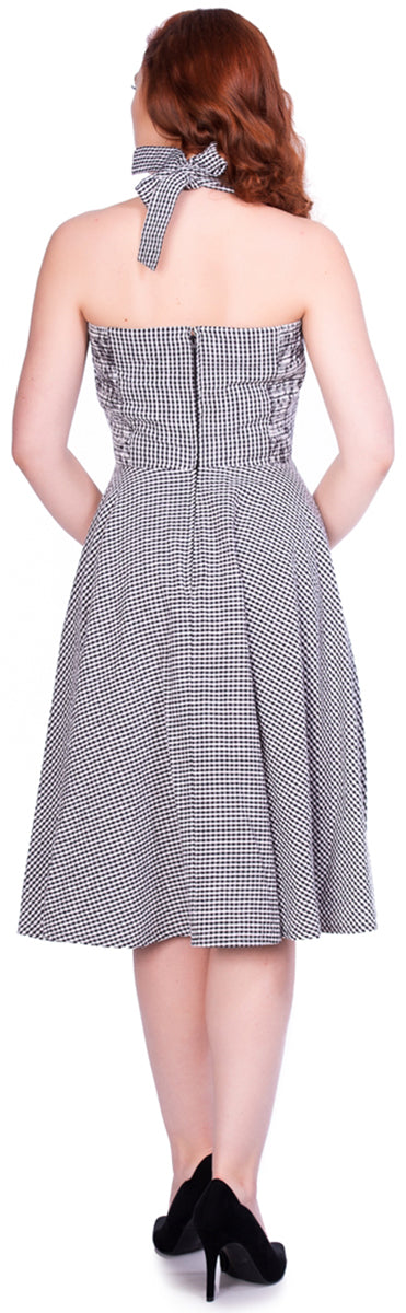 Sheen_XANTHE_Vintage_GINGHAM_Pepita_Neckholder_SWING_Dress_Kleid-3