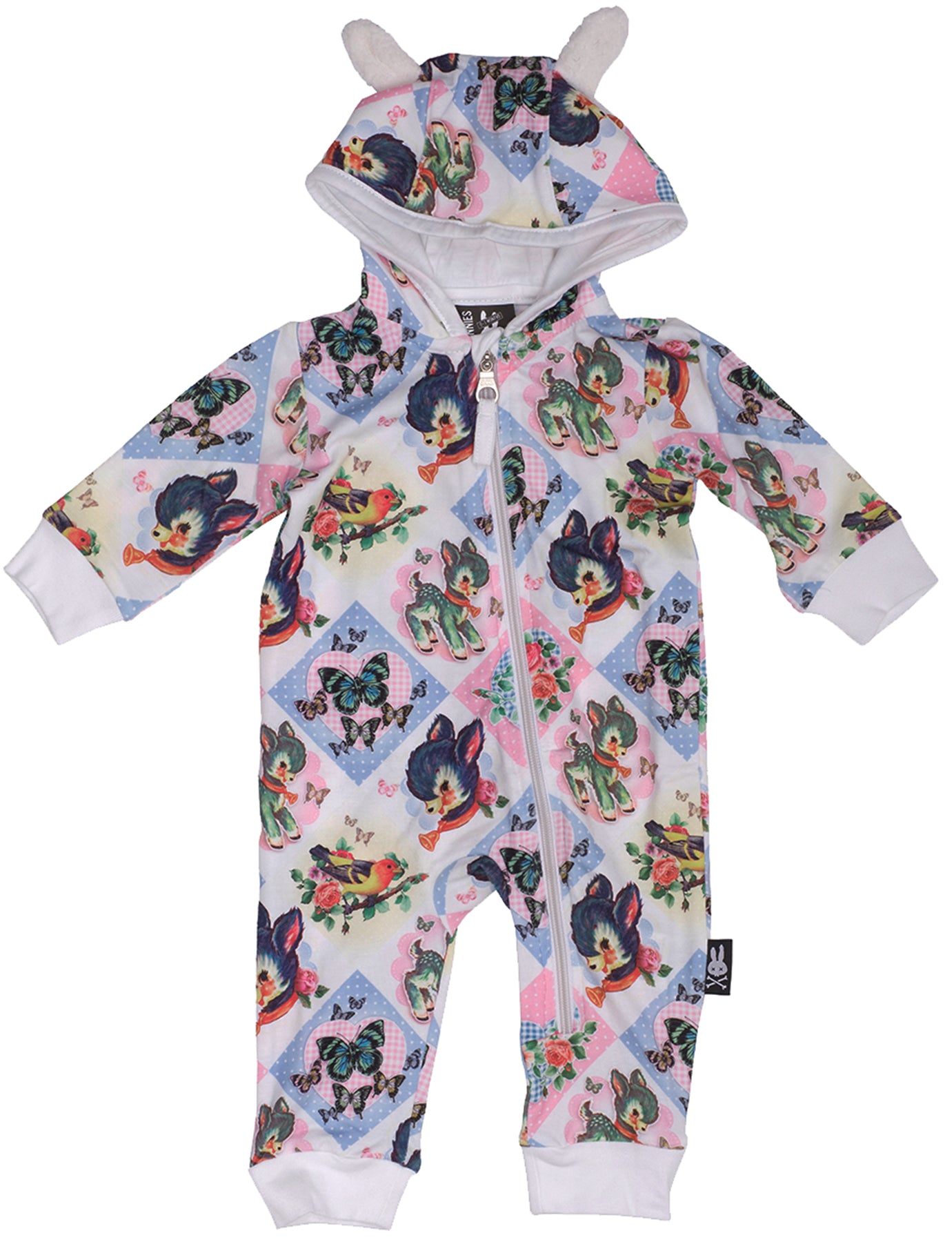 Six_Bunnies_DEERS_Maerchen_Tiere_Playsuit_STRAMPLER_mit_Kapuze_killer_kirsche