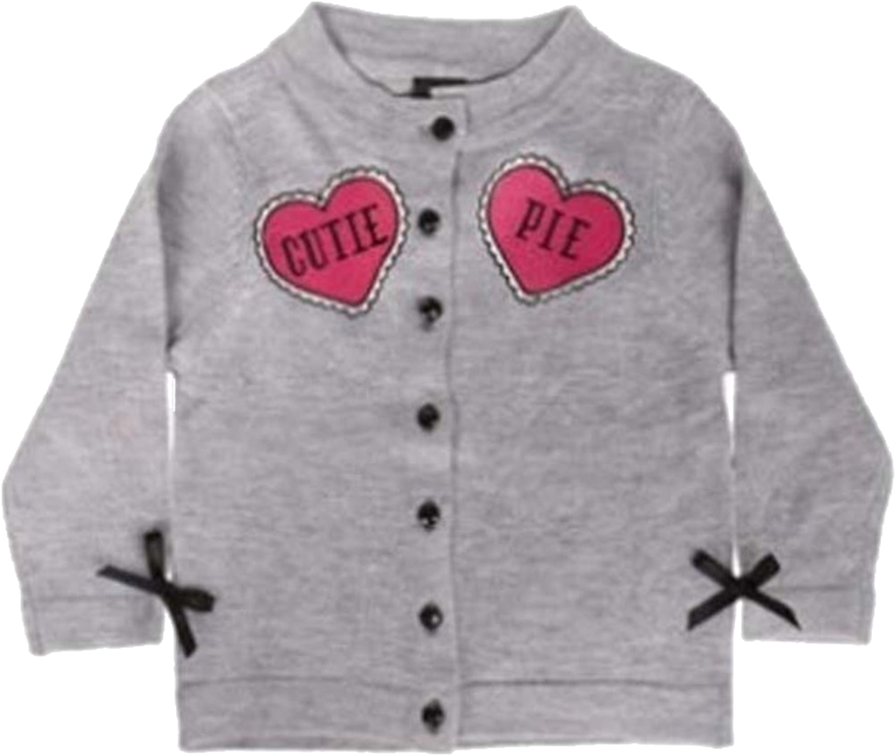 Sourpuss_CUTIE_PIE_Heart_BABY_KIDS_Cardigan_-_Grau_killler_kirsche
