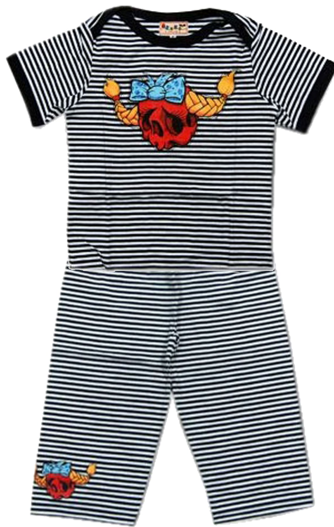 Suesser_Girlie_SKULL_Streifen_SCHLAFANZUG_-_Set_killer_kirscheycAXWtgjArRB9