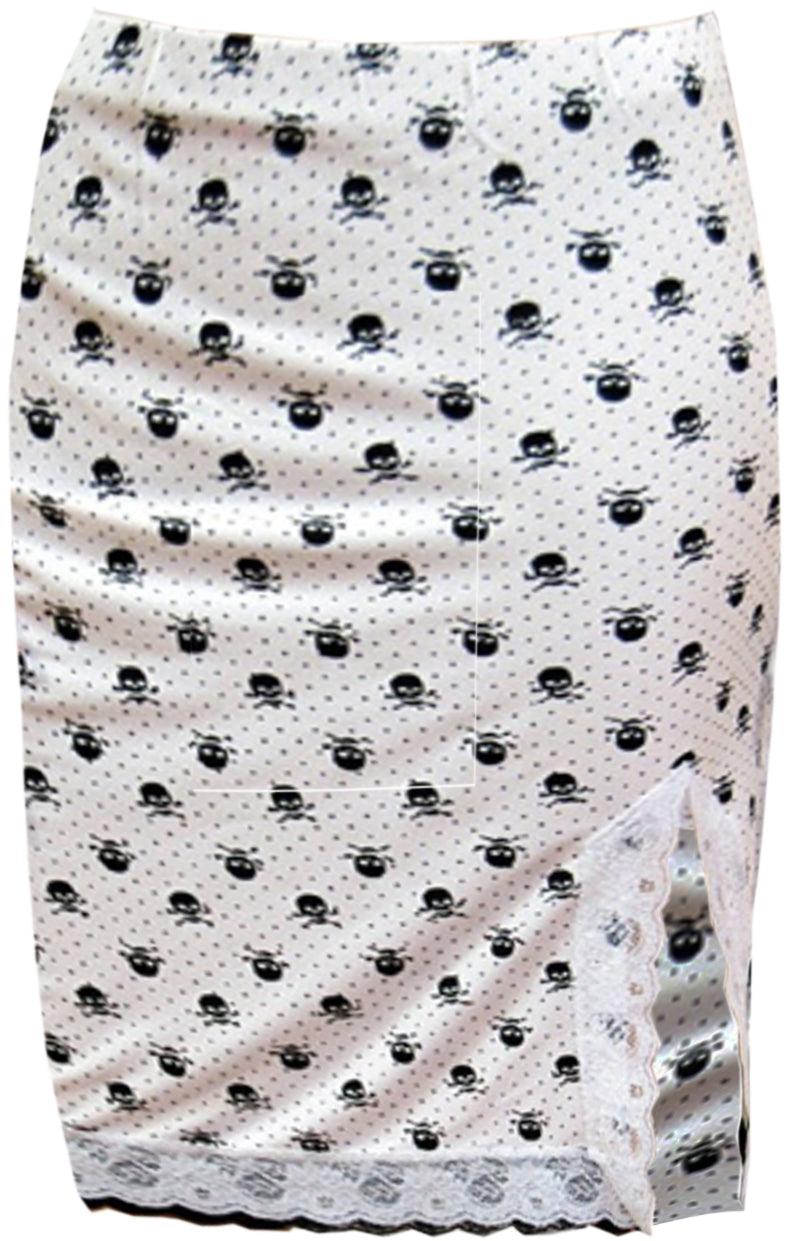 Suesser_SKULL_Polka_Dots_Punkte_Pencil_Skirt_ROCK_neuoSEXg0Camxfqz