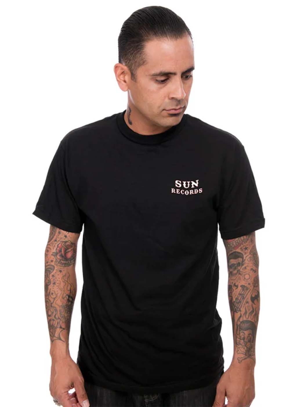 Sun Records by Steady «All American» Rock`n`Roll Rythm and Blues Backprint T-Shirt