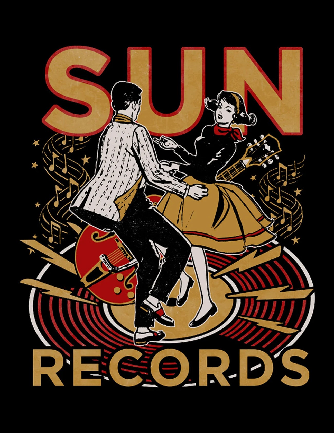 Sun_Records_LINDY_HOP_Vinyl_Rockabilly_Dance_Print_Herren_T-Shirt_Shirt_-_Schwarz-2