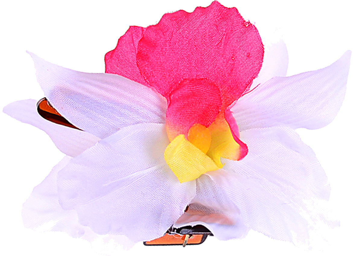TIKI_Flower_ORCHIDEEN_Blueten_Haarspange_-_Weiss_rotTYylU6PT18jbA