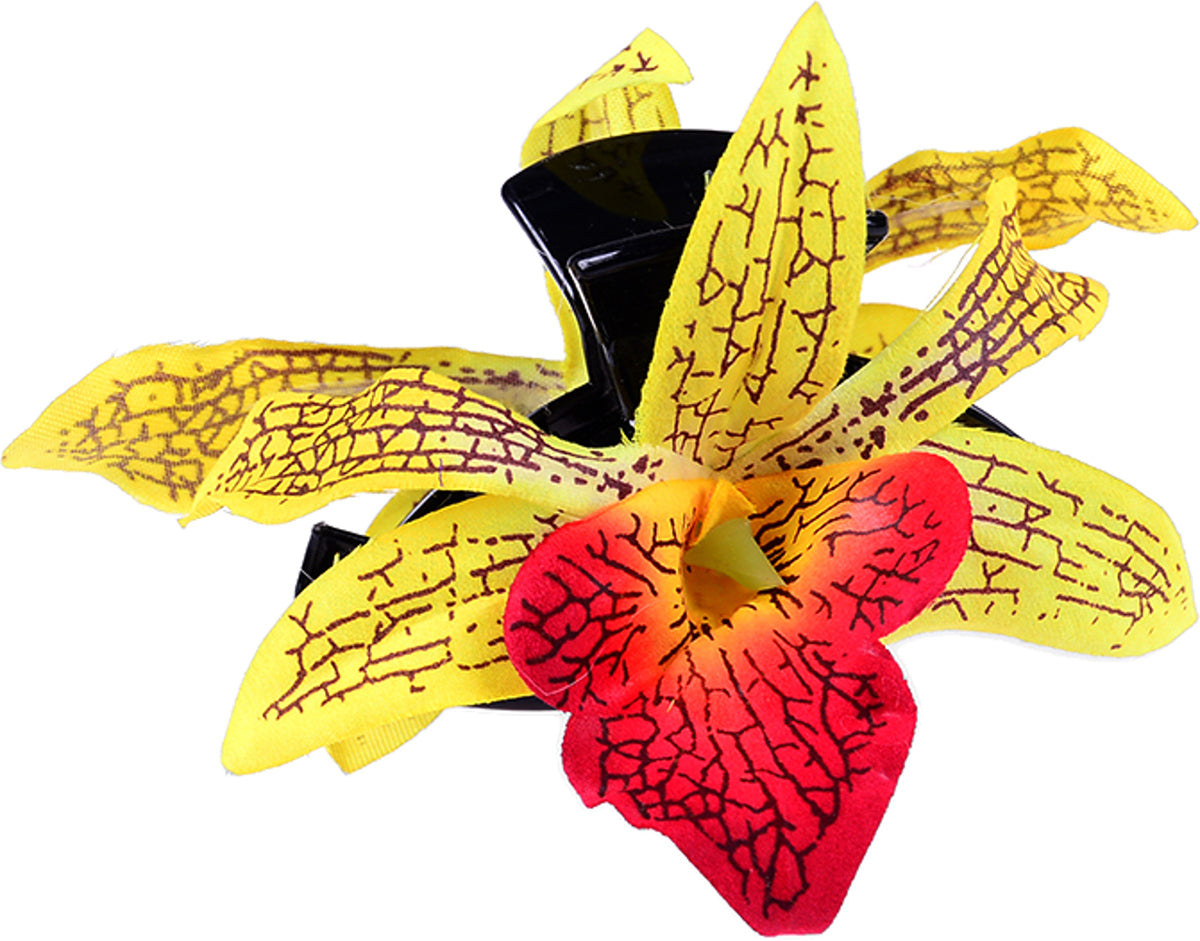 TIKI_Flower_ORCHIDEEN_Blueten_Haarspange_killer_kirsche