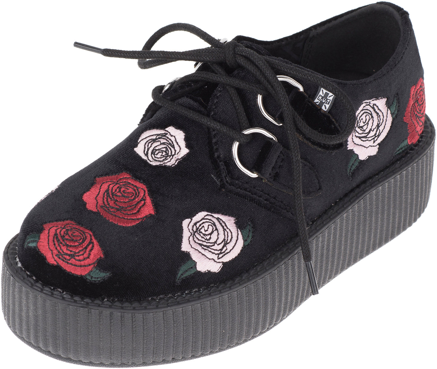 TUK_VIVA_MONDO_Black_VELVET_Samt_Embroidered_ROSES_CREEPERS_SchuheCxwBdXwJM3z59