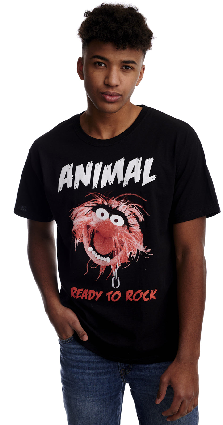 The_Muppets_READY_TO_ROCK_Animal_Motiv_RUNDHALS_Kurzarm_Herren_T-SHIRT_killer_kirsche_1