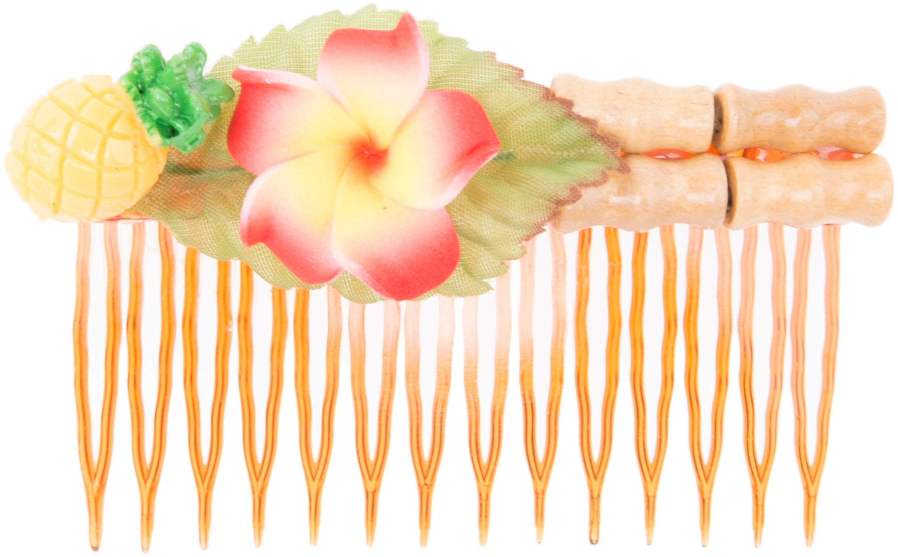 Tiki_ELINA_Bamboo_BAMBUS_Frangipani_Pineapple_HAARKAMM_Hair_Comb_killer_kirscheejwFwkCr5Gdeg