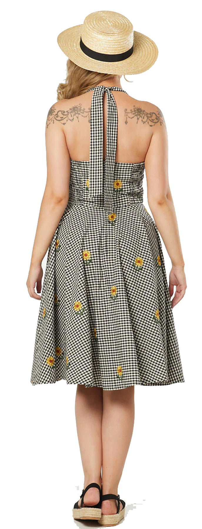 Timeless_Camille_50s_FLORAL_Vintage_Blumen_SWING_DRESS_Neckholder_Traeger_Kleid_killer_kirsche_2