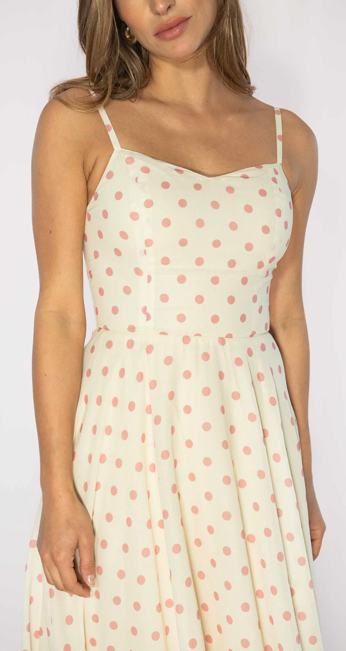 Timeless_FLORA_POLKA_DOT_Traeger_50s_Vintage_Punkte_Chiffon_SWING_DRESS_Kleid_-_Helles_Beige-5DZDu2v3xTQcXr