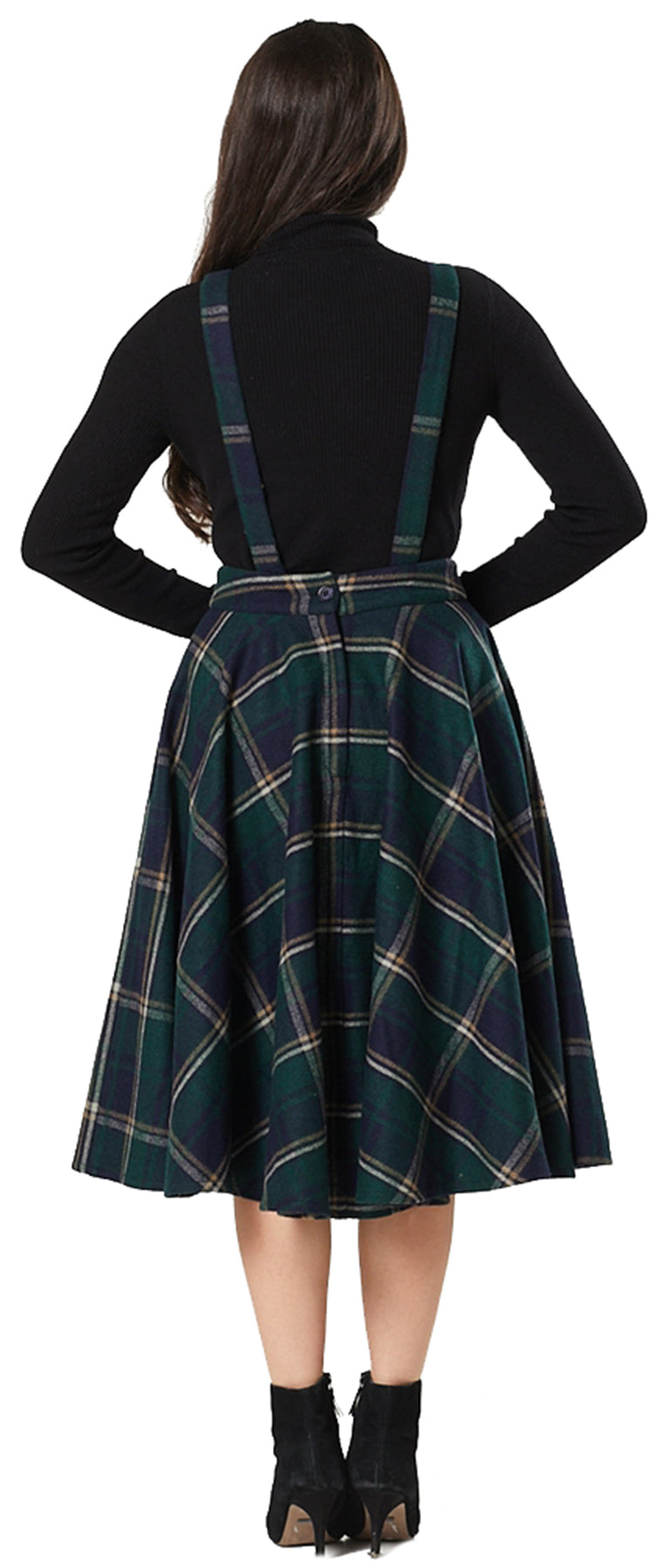 Timeless_London_SOPHIE_Traeger_CHECK_Karo_Swing_Skirt_TELLERROCK_Blau-Gruen_killer_kirsche_3