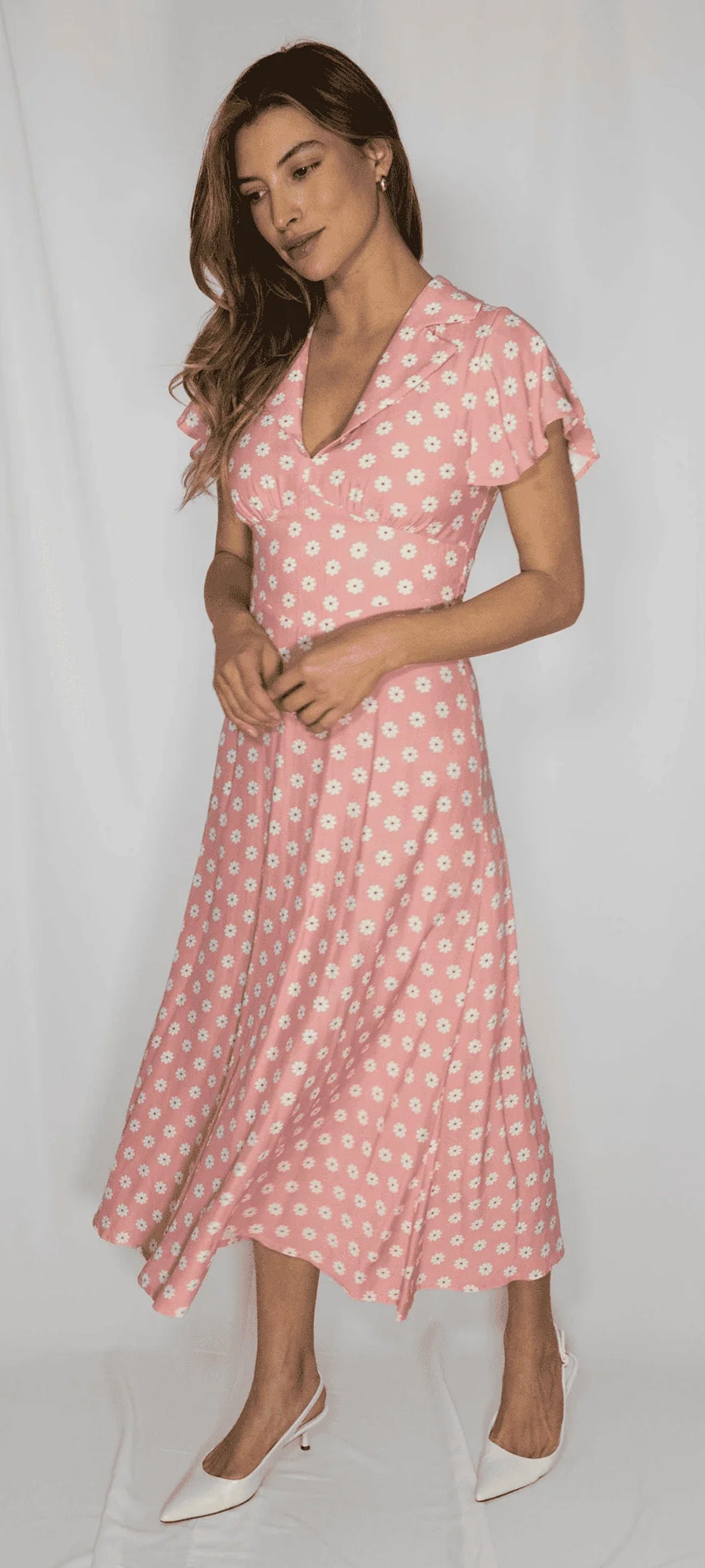 Timeless_SALOME_VINTAGE__Flutter_Sleeve_40s_Floral_Blueten_Swing_DRESS_Kleid_-_Pink-1