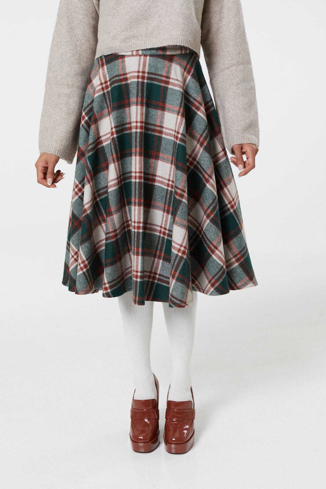 Timeless_SOPHIE_50s_CHECK_Karo_Swing_Skirt_Vintage_TELLERROCK_GrWei-2