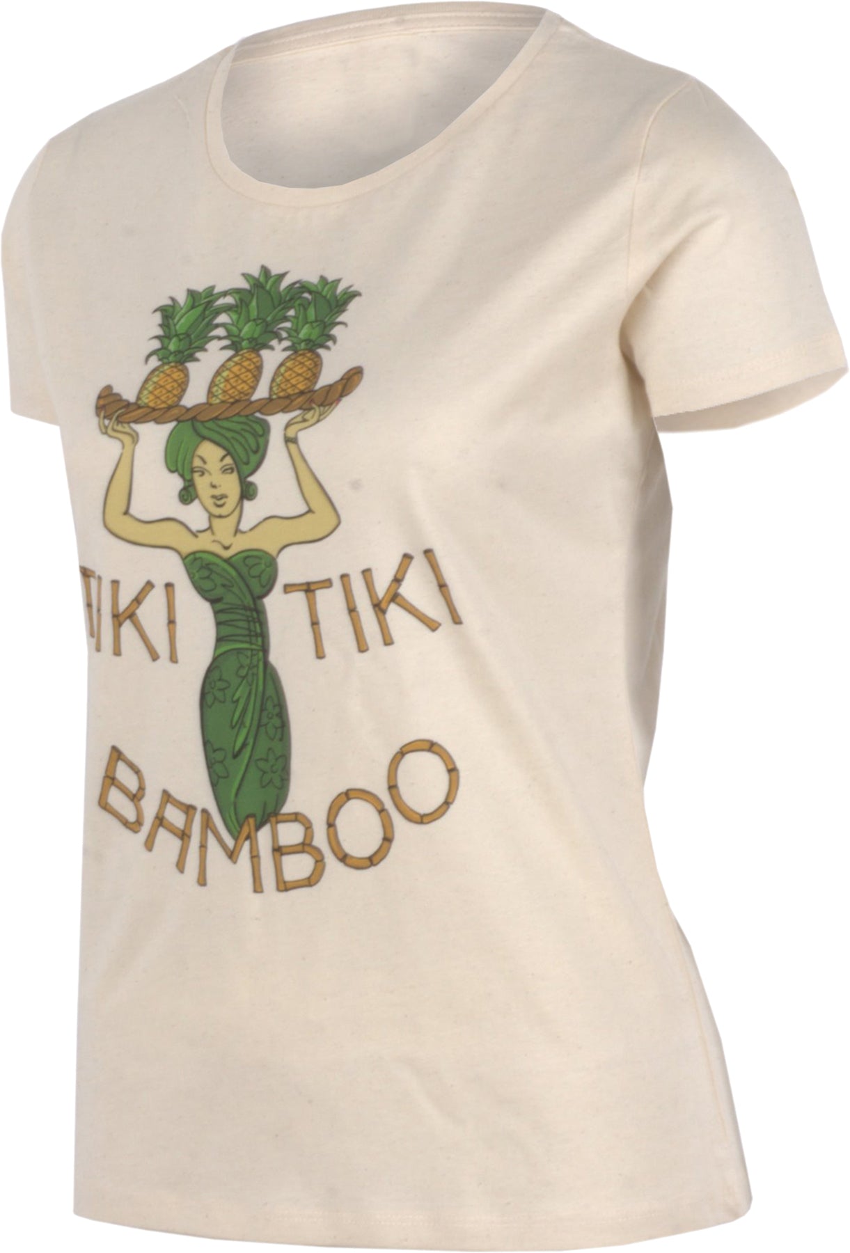 Traumtrulla_TIKI_TIKI_BAMBOO_Tropical_ANANAS_Kurzarm_Retro_MOTIV_T-SHIRT_-_Creme_Killer_Kirsche-2