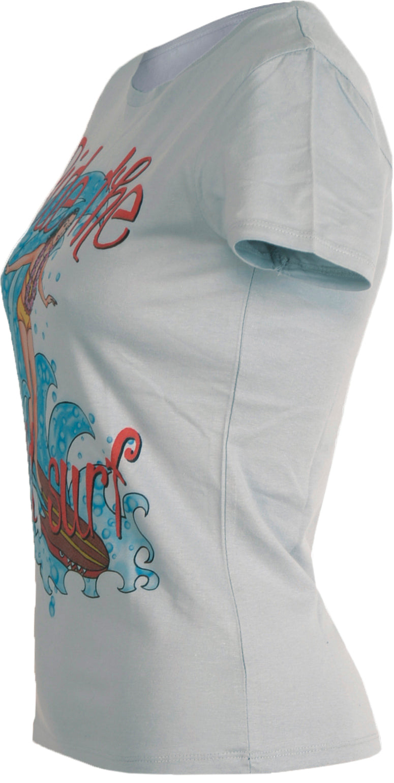 Traumtrulla_WILD_SURF_Tropical_HULA_GIRL_Kurzarm_Retro_MOTIV_T-SHIRT_-_Graublau_Killer_Kirsche-2AG3fiqq9wm3Fm