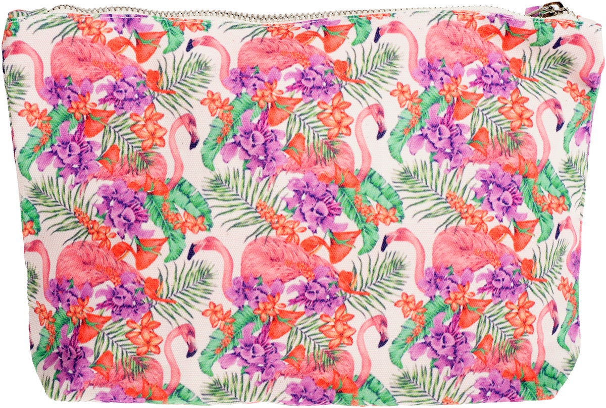 Tropical_FLAMINGO_Palmen_FLOWER_Kosmetik_Tasche_killer_kirsche