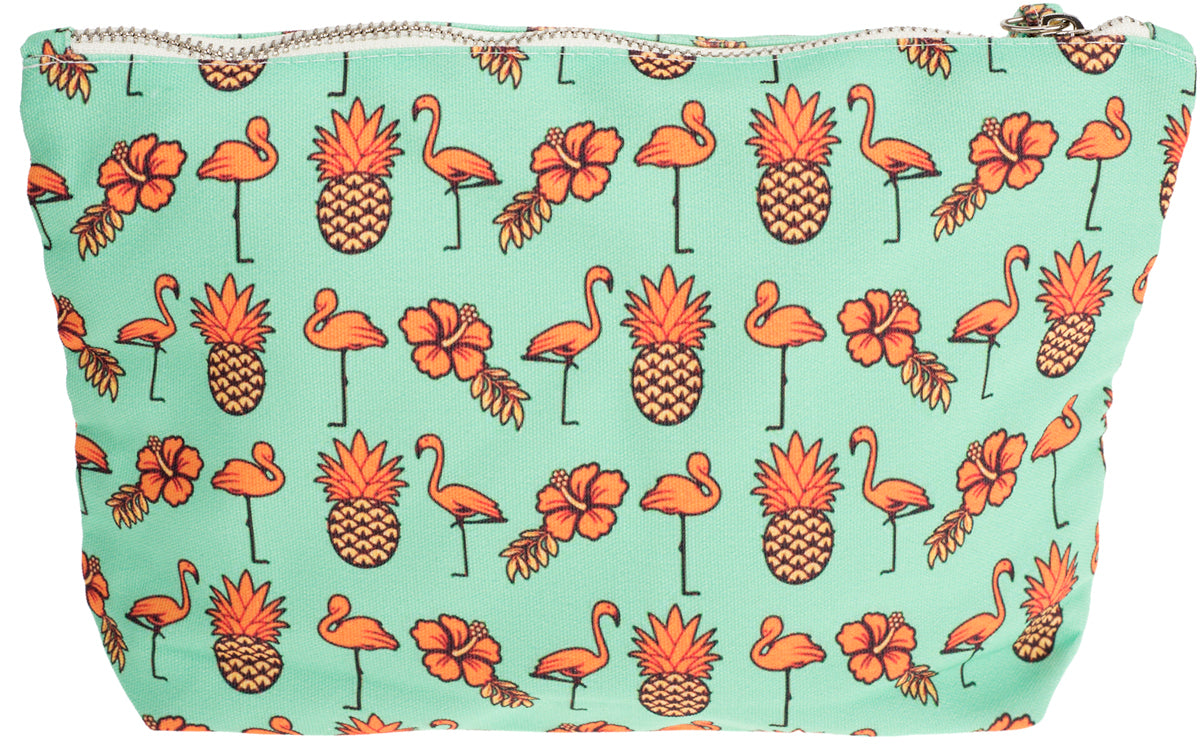 Tropical_FLAMINGO_Pineapple_ANANAS_Kosmetik_Tasche_killer_kirsche