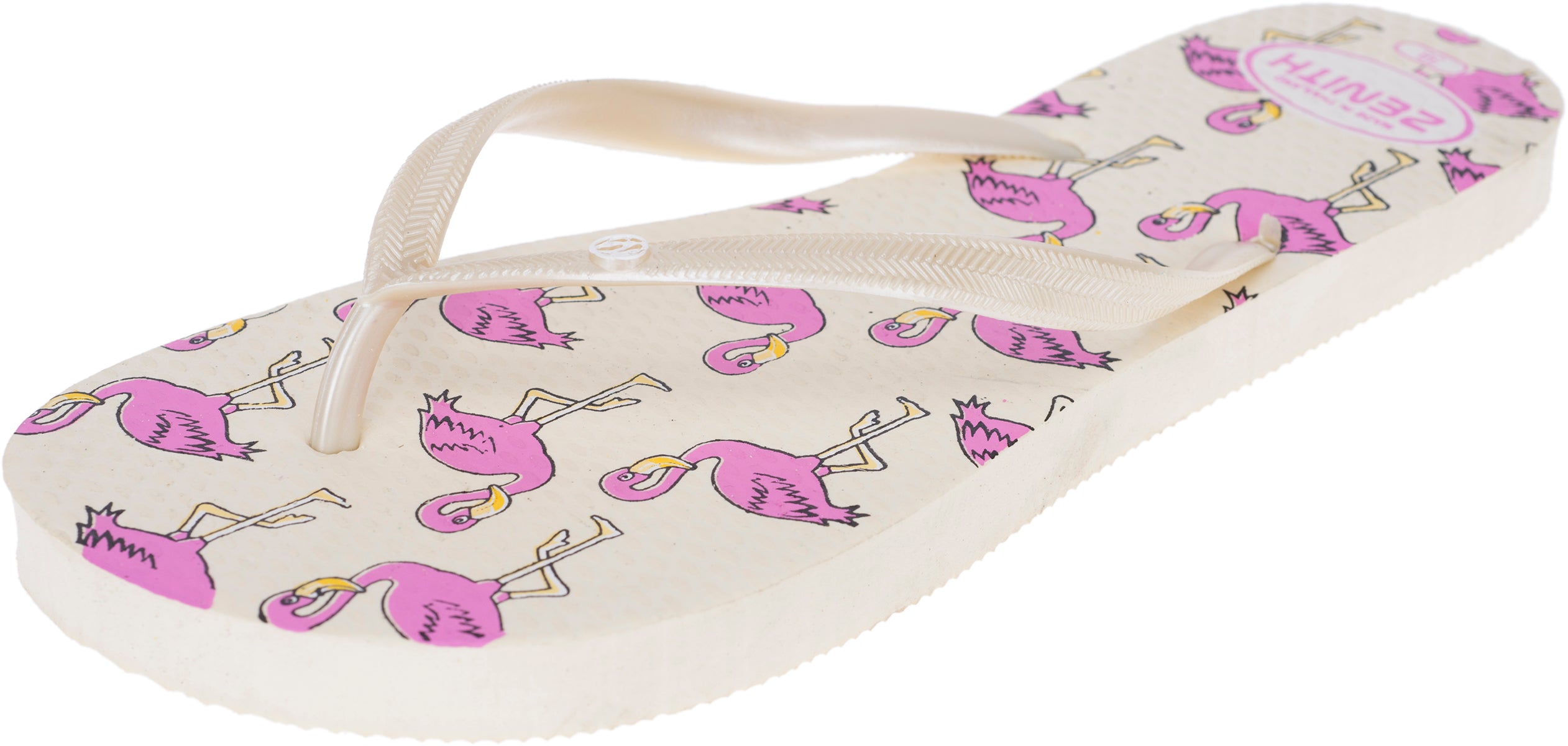 Tropical_FLAMINGO_Retro_TIKI_Badeschuhe_ZEHENTRENNER_-_Gelb-1