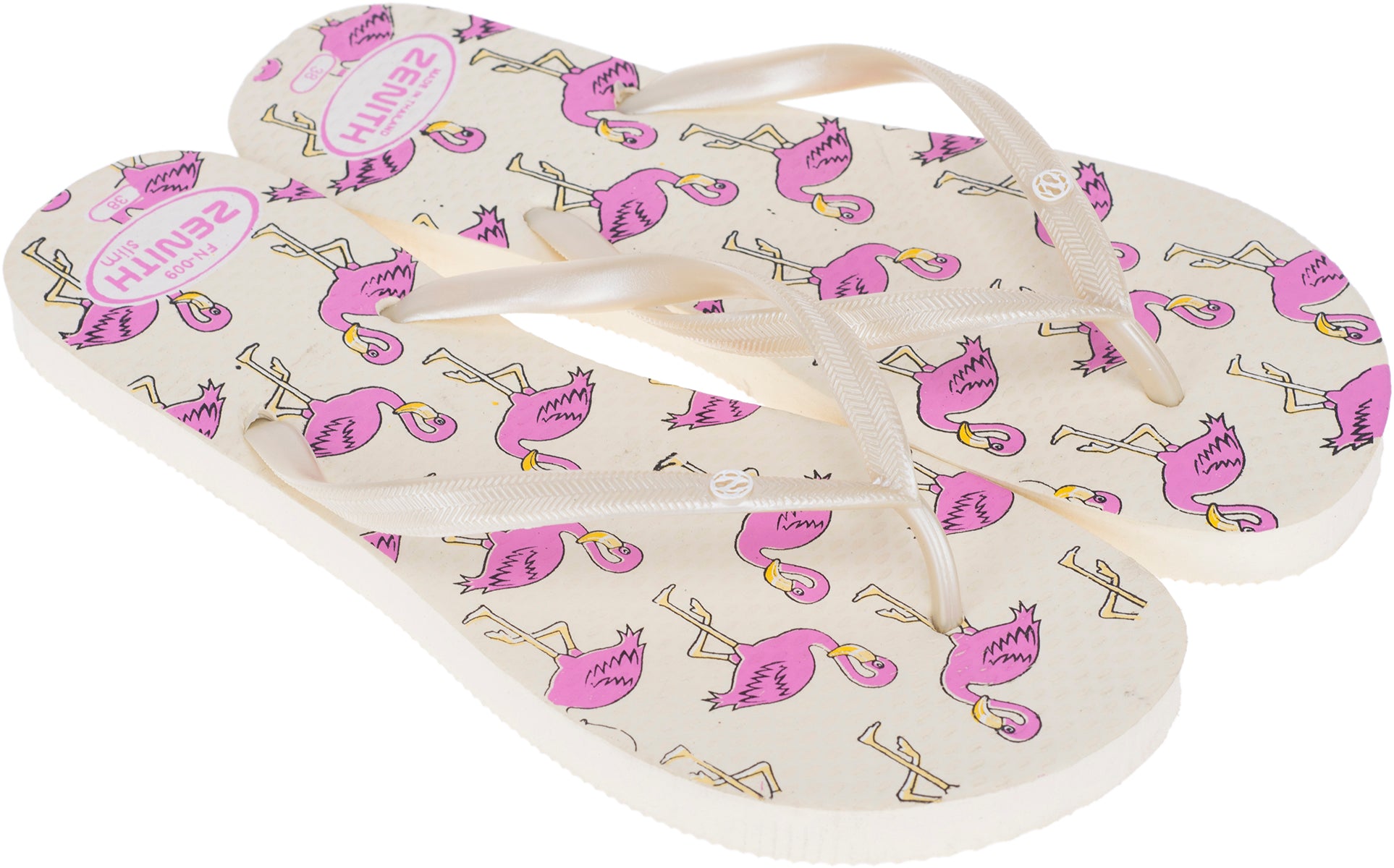 Tropical_FLAMINGO_Retro_TIKI_Badeschuhe_ZEHENTRENNER_-_Gelb-5