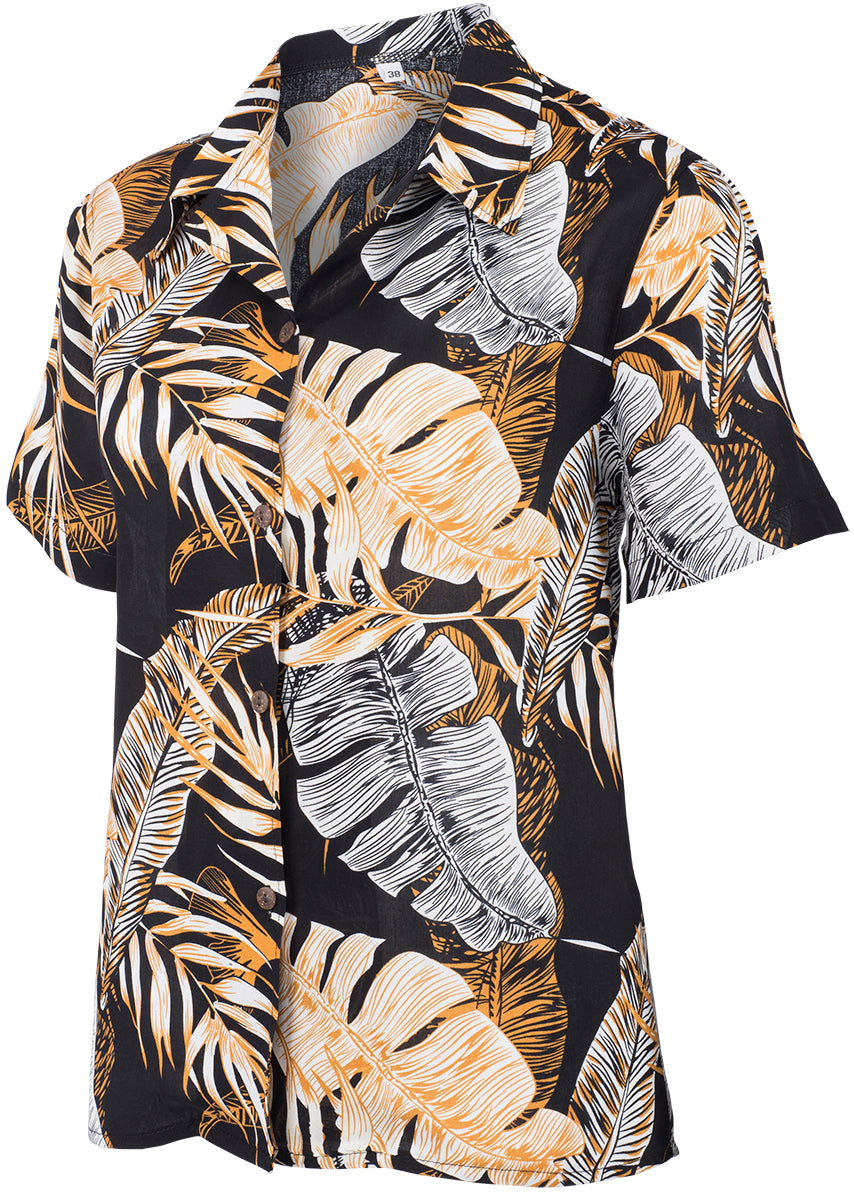 Tropical_MALEA_Retro_PALMENBLaeTTER_Kurzarm_Oberteil_HAWAII_BLUSE-2