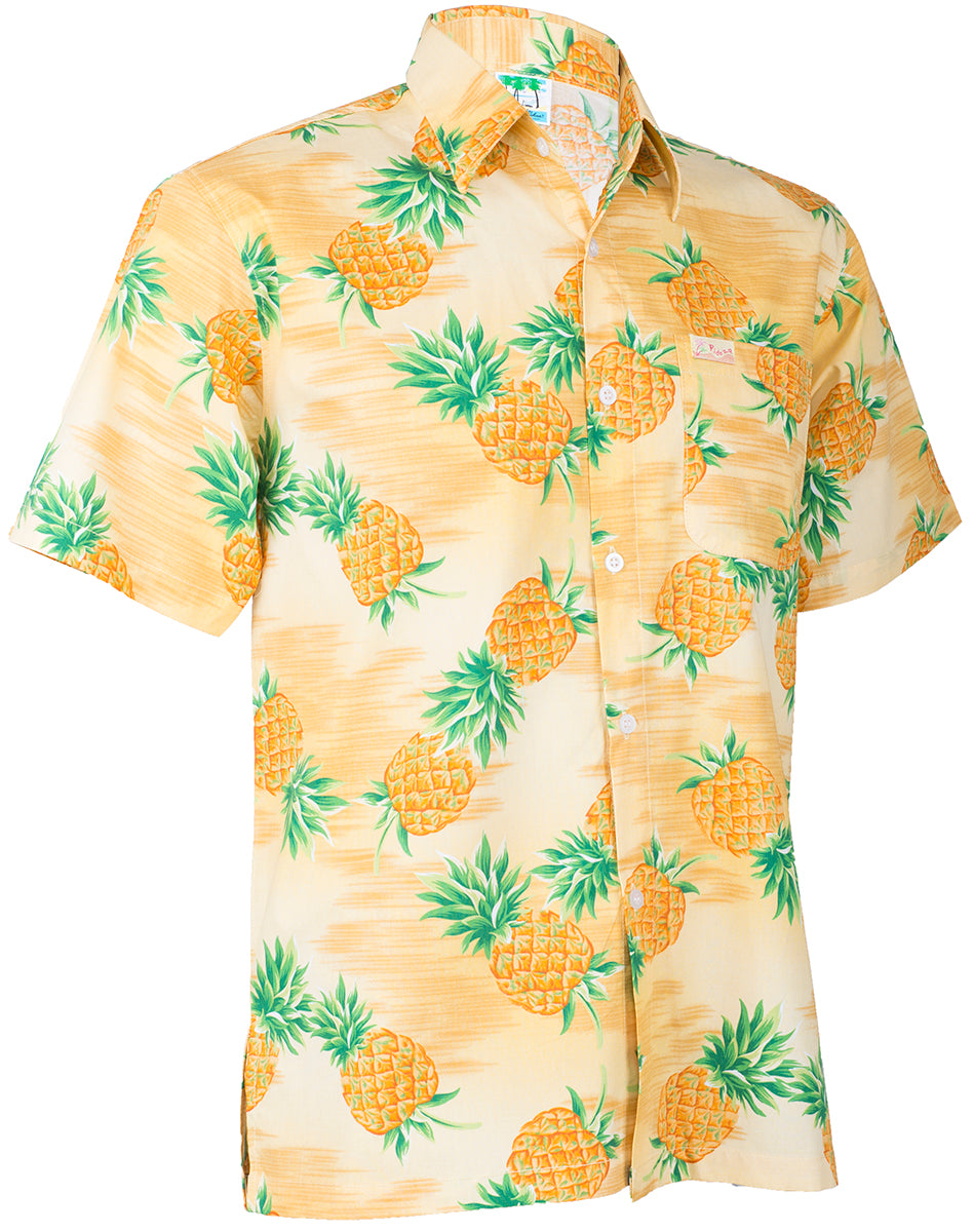 Tropical_NAHELO_Pineapple_ANANAS_Kurzarm_Shirt_HAWAIIHEMD_Gelb-2