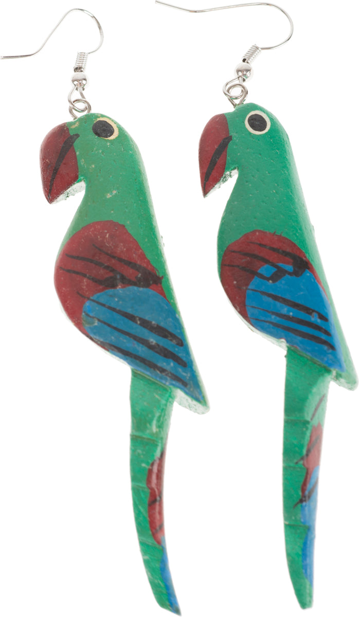 Tropical_Wooden_PARROT_Papageien_Ohrhaenger_killer_kirsche