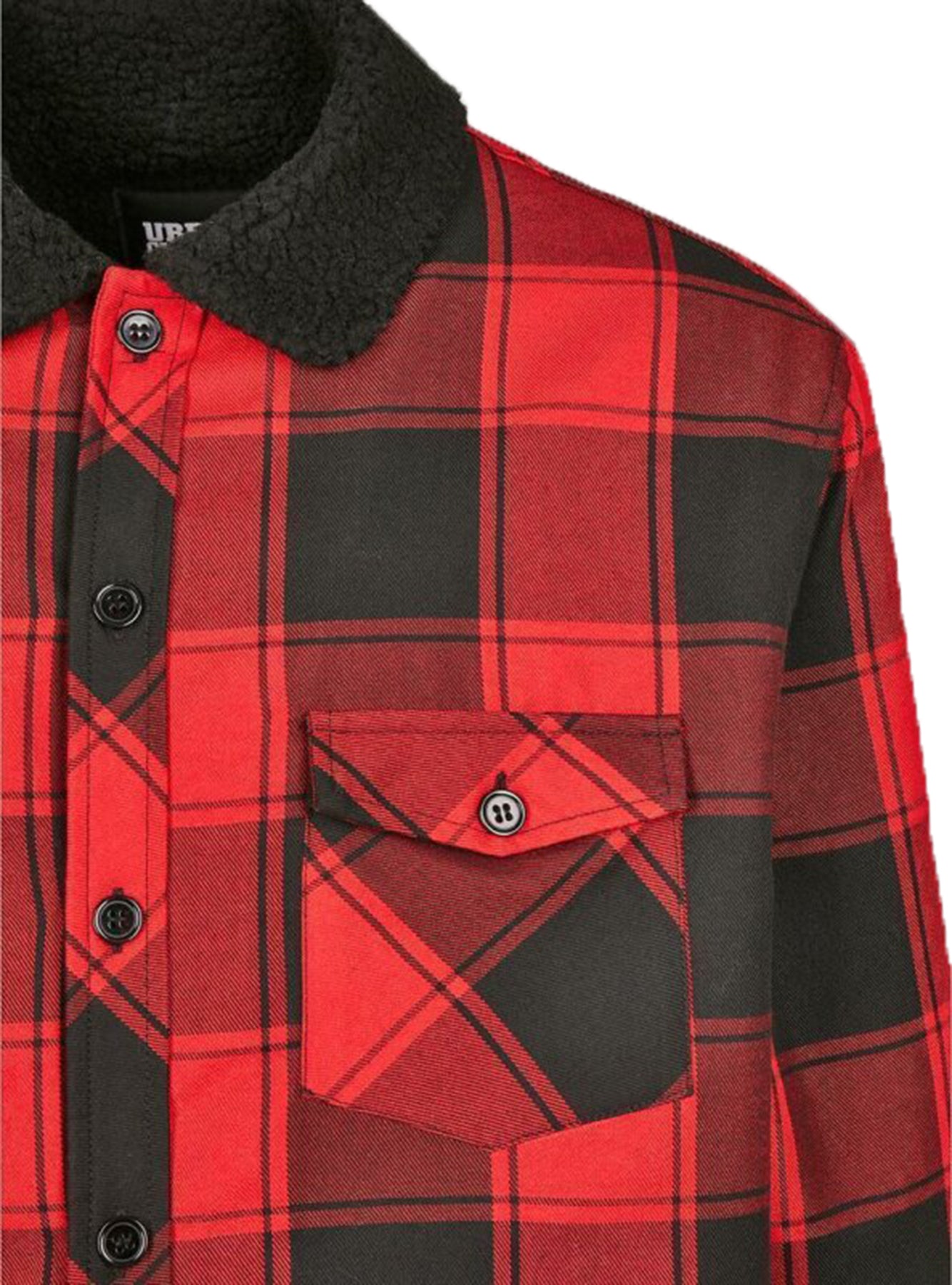 Urban_Classics_SHERPA_LINED_Retro_CHECK_Karo_Lumberjack_JACKET_Hemdjacke_-_Rot_Killer_Kirsche-4