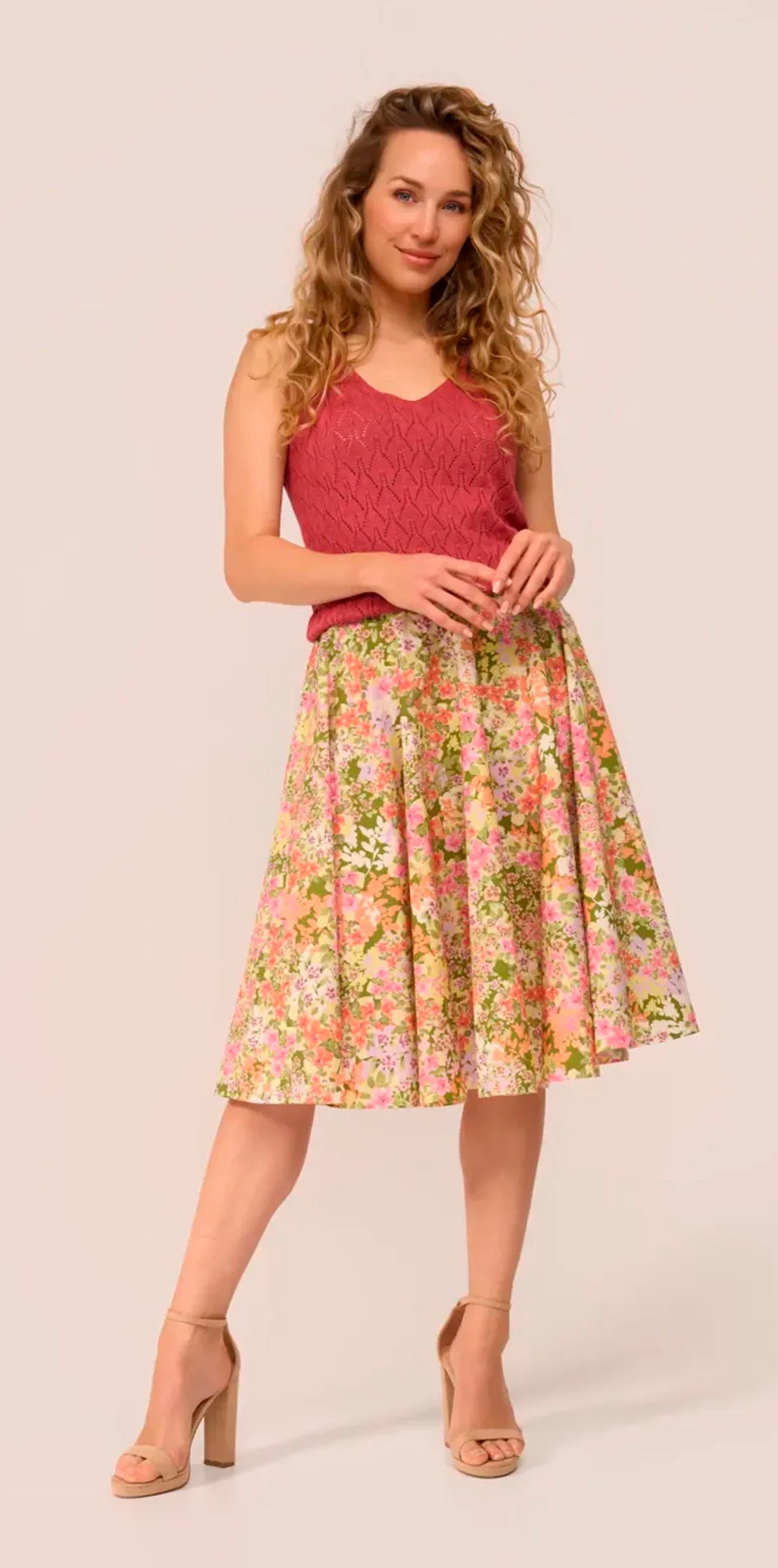 Very Cherry «Monet Garden» Vintage Floral Blüten Retro Circle Skirt / Rock