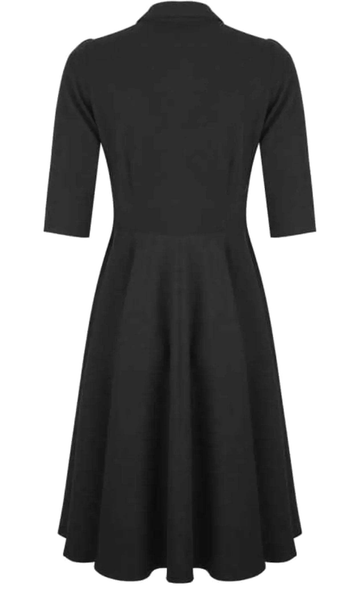 Very_Cherry_DLAINE_VINTAGE_PLAIN_Classic_Button_SWING_DRESS_Kleid_-_Schwarz-4