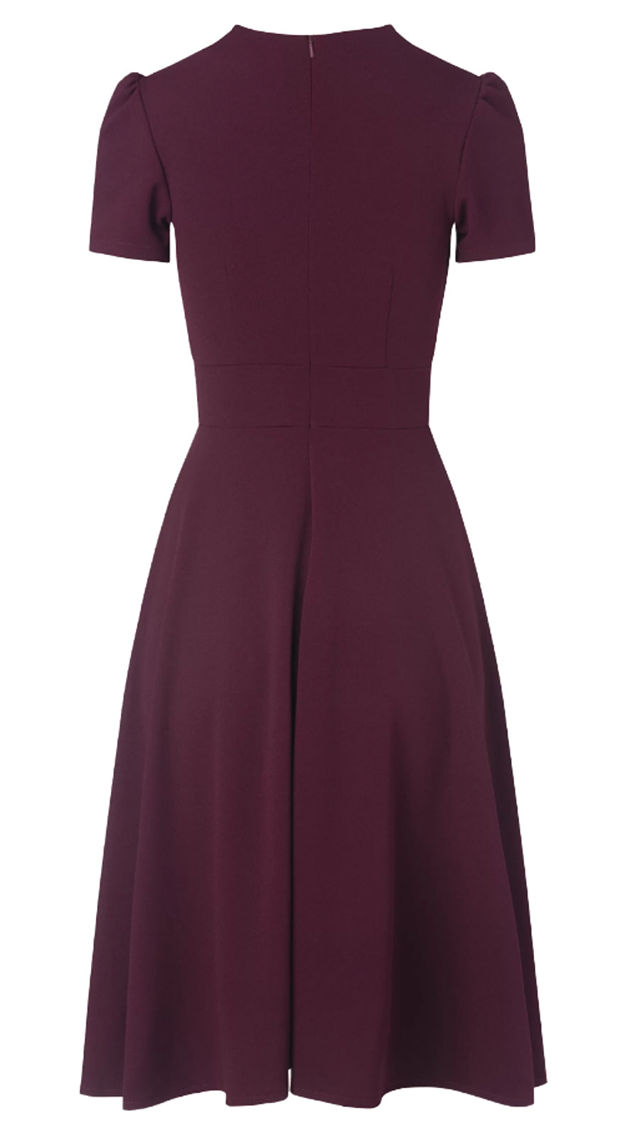Very_Cherry_HOLLYWOOD_CIRCLE_Jersey_Crepe_SWEETHEART_Kurzarm_SWING_DRESS_Kleid_-_Wine-2
