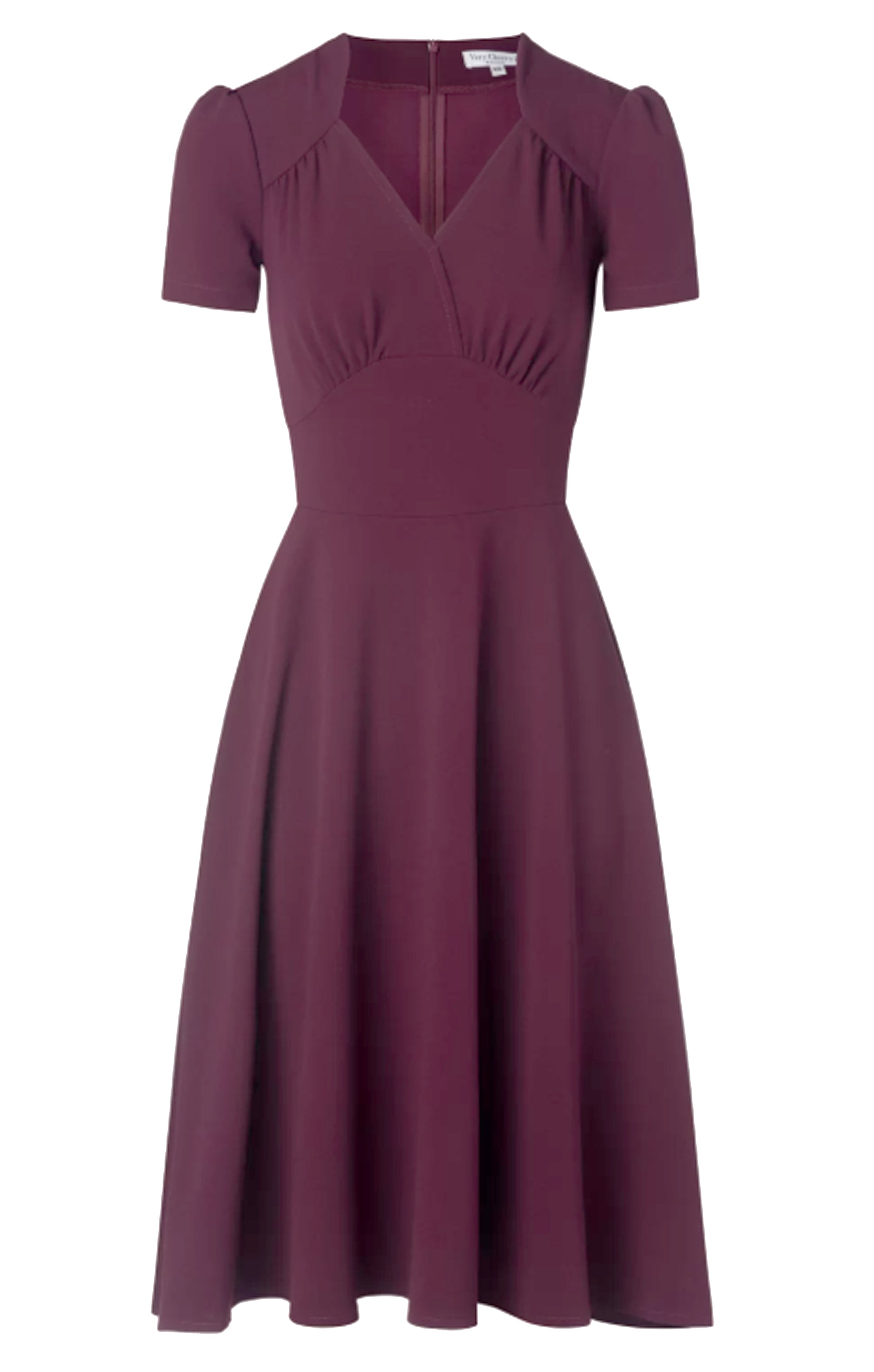Very_Cherry_HOLLYWOOD_CIRCLE_Jersey_Crepe_SWEETHEART_Kurzarm_SWING_DRESS_Kleid_-_Wine-3