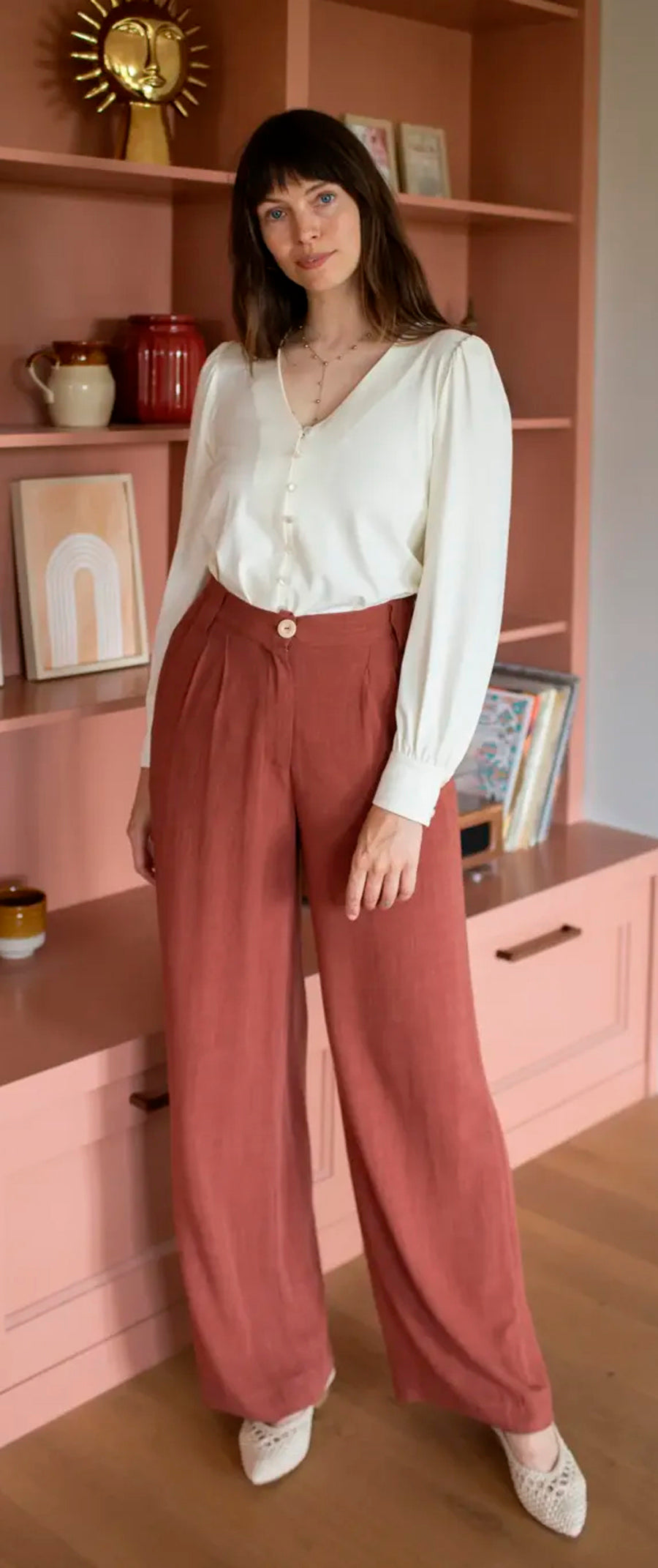 Very_Cherry_LINDA_PANTS_Retro_PLAIN_Vintage_Leinen_Marlene_HOSE_Pants_-_Terrakotta-2