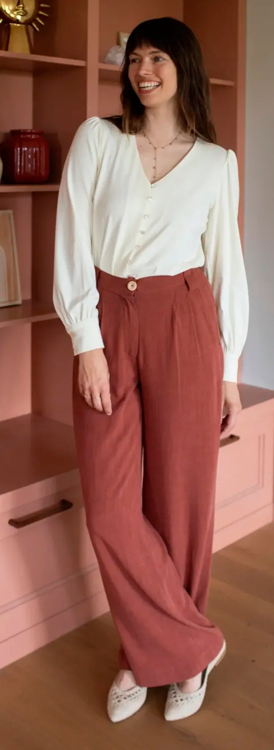 Very_Cherry_LINDA_PANTS_Retro_PLAIN_Vintage_Leinen_Marlene_HOSE_Pants_-_Terrakotta-3