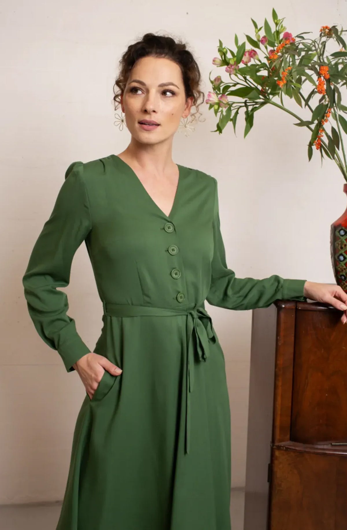 Very_Cherry_MAGNOLIA_OLETTE_Vintage_Retro_Langarm_HEMDKLEID_A-Linie_Dress_-_Gruen-2