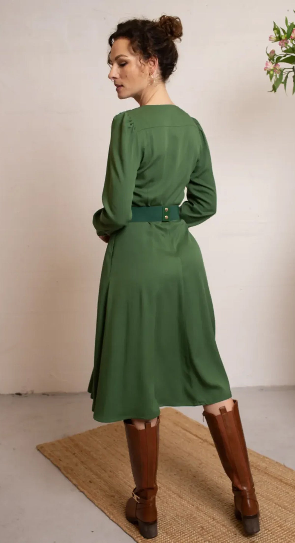 Very_Cherry_MAGNOLIA_OLETTE_Vintage_Retro_Langarm_HEMDKLEID_A-Linie_Dress_-_Gruen-3