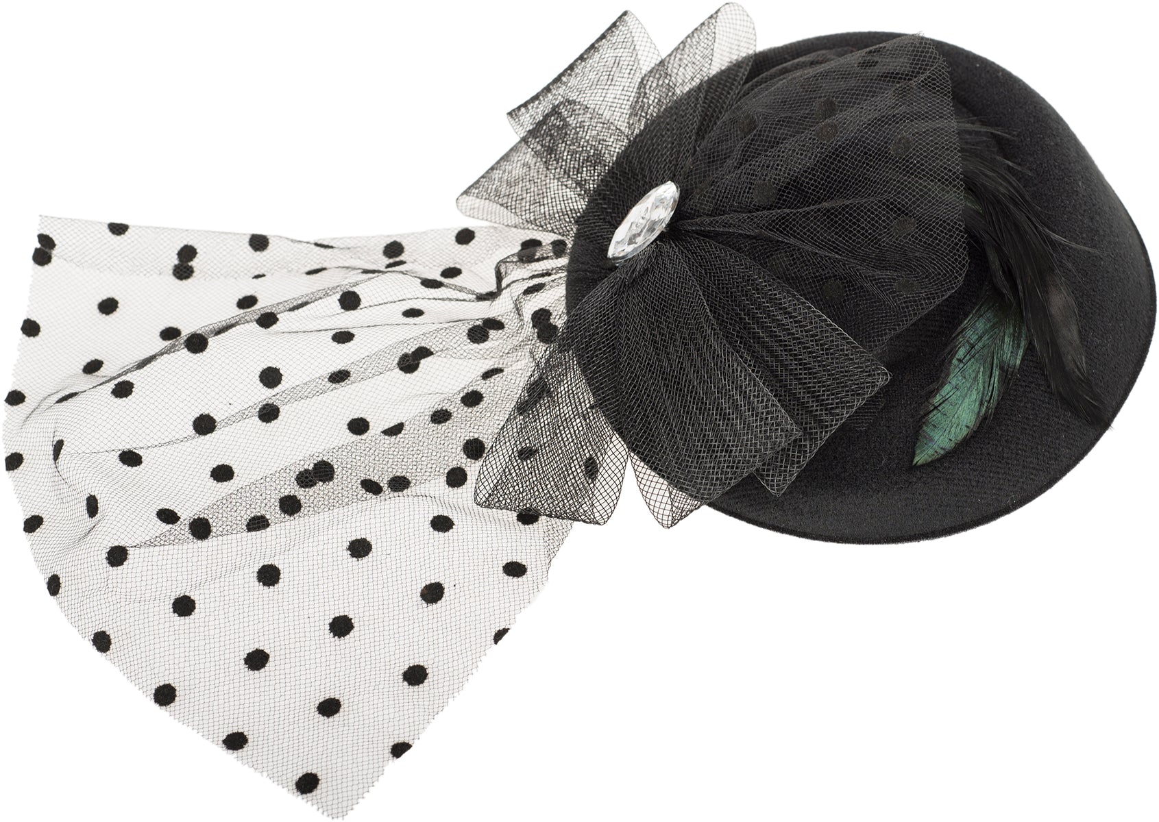 Vintage_ANGELINA_Kristall_BOW_Polka_Dot_PILLBOX_Hut_HEADPIECE-2
