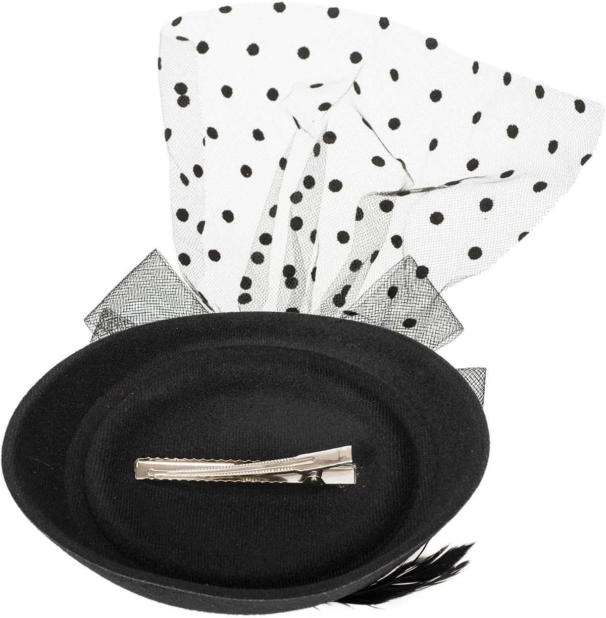 Vintage_ANGELINA_Kristall_BOW_Polka_Dot_PILLBOX_Hut_HEADPIECE-3