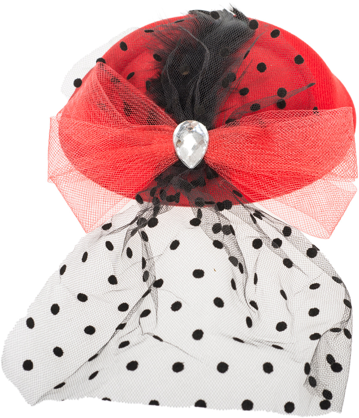 Vintage_ANGELINA_Kristall_BOW_Polka_Dot_PILLBOX_Hut_HEADPIECE-7