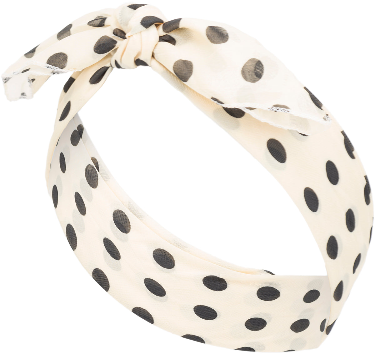 Vintage_BEXLEY_Polka_Dot_CHIFFON_Punkte_Hair_Band_Haarband_BANDANA-3