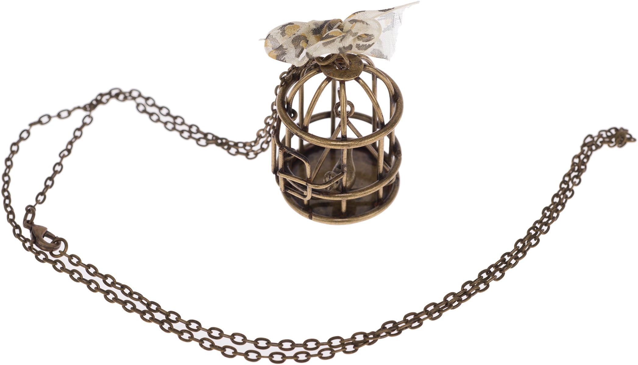 Vintage_BIRDCAGE_Leoparden_BOW_Schleifen_Halskette_Necklace-2