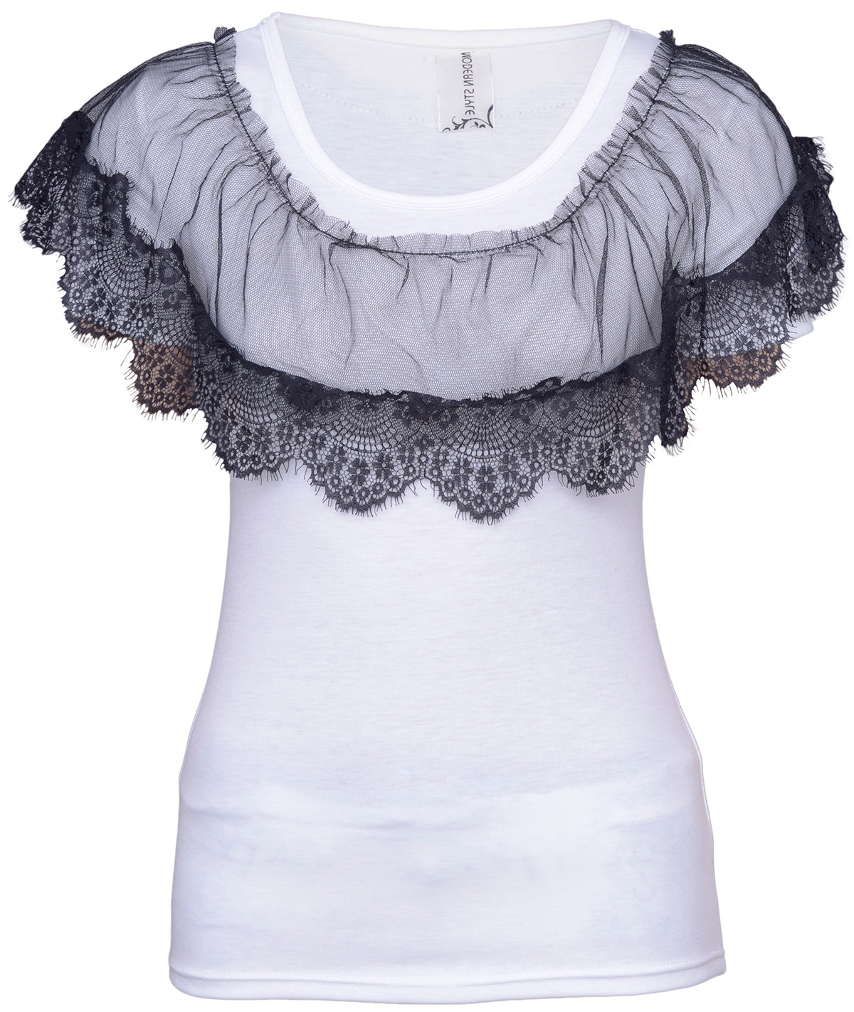 Vintage_Black_LACE_COLLAR_Burlesque_SHIRT_mit_Spitze_weissckZv2SHyBO4uy