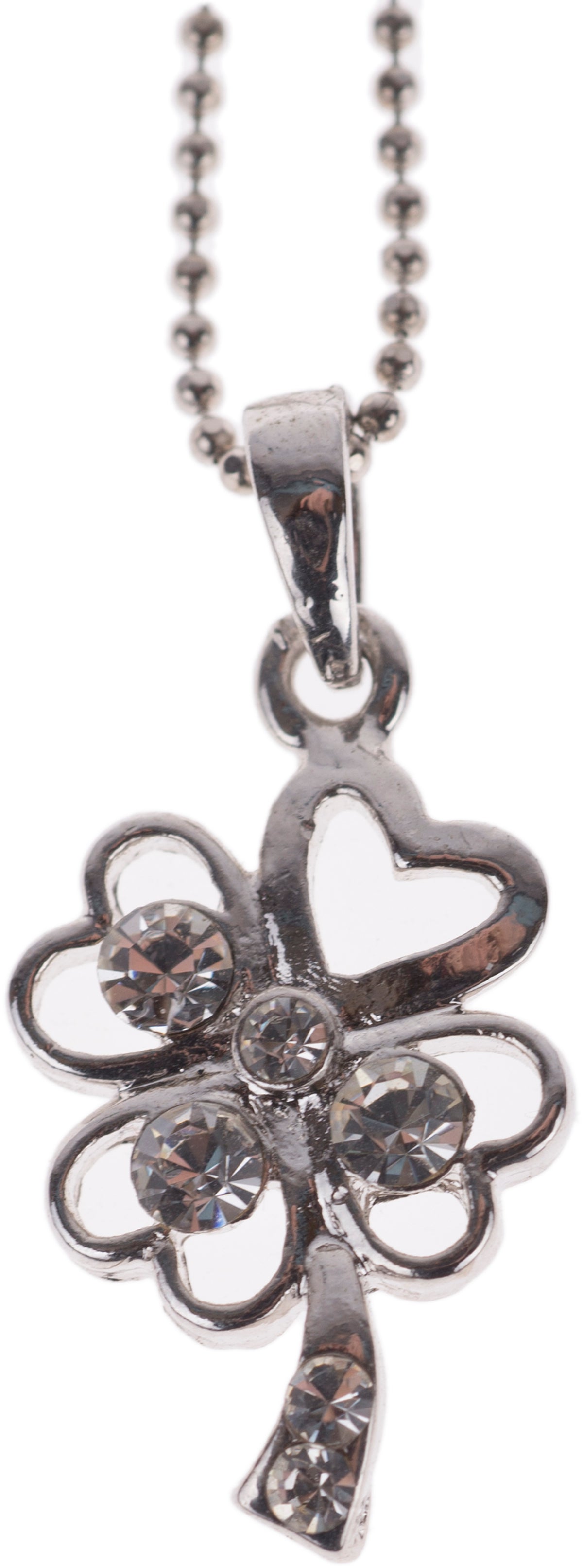 Vintage_CLOVERLEAF_Gluecksklee_Glitzer_RETRO_Strass_Halskette1