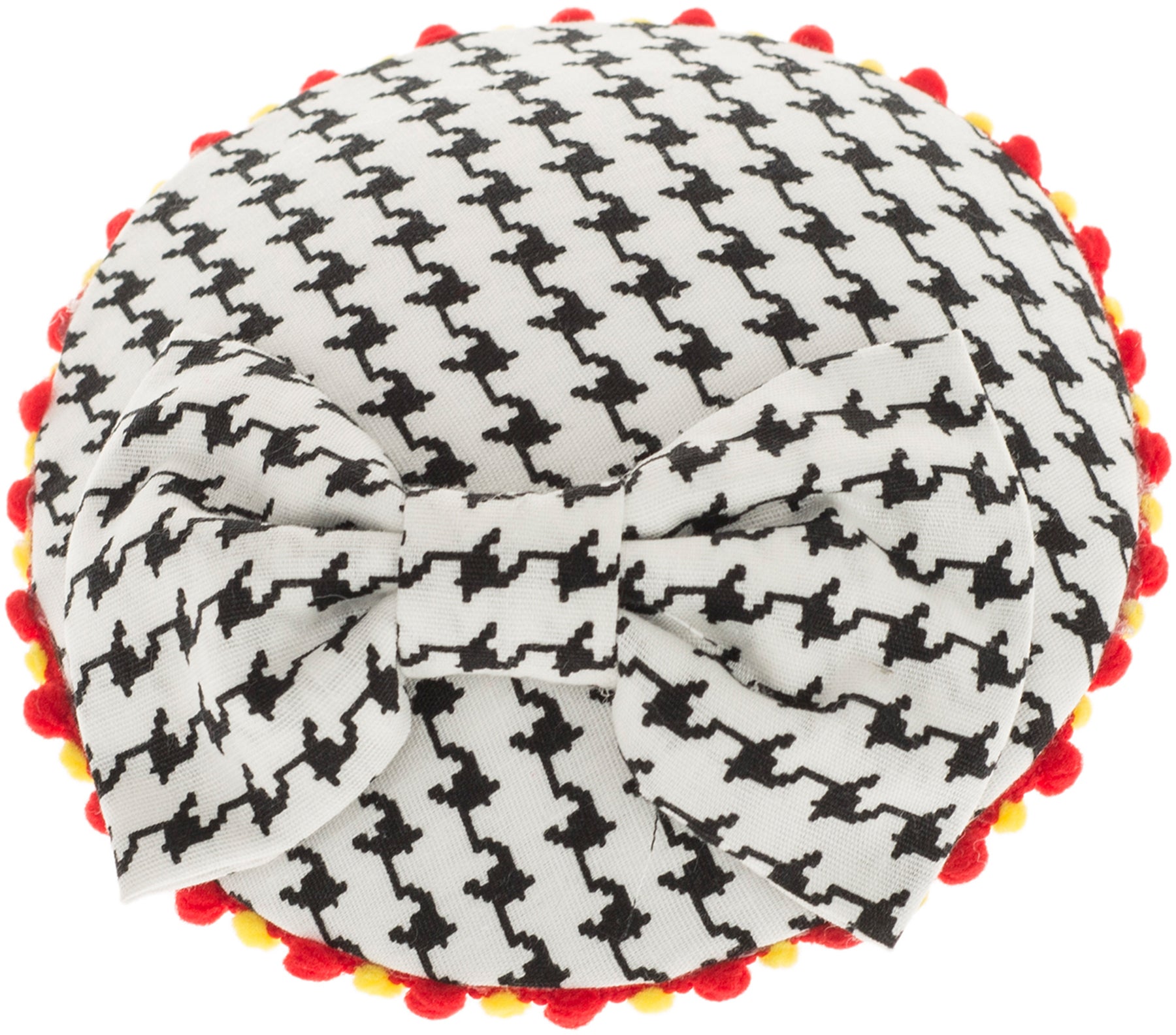 Vintage_DELAINE_DOGTOOT_Hahnentritt_PILLBOX_Huetchen_Fascinator_-_Rot_killer_kirsche