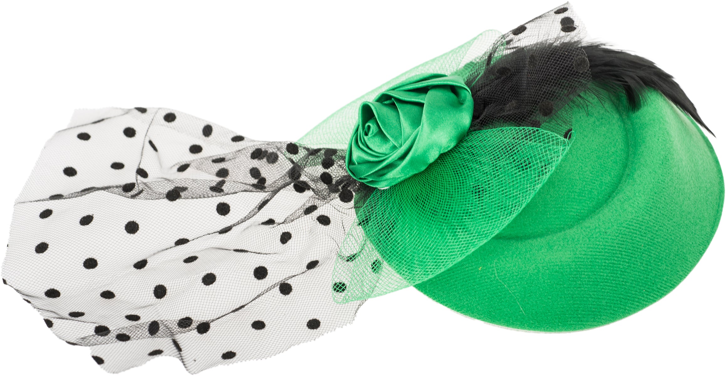 Vintage_DELA_Rose_BOW_Polka_Dot_PILLBOX_Hut_HEADPIECE-5
